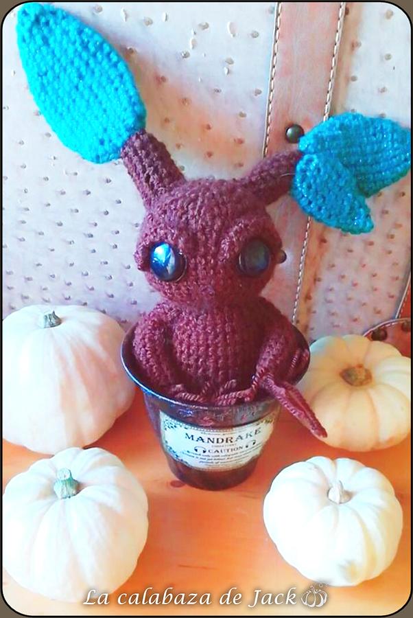 Mandrake Amigurumi - Harry Potter - La Calabaza de Jack