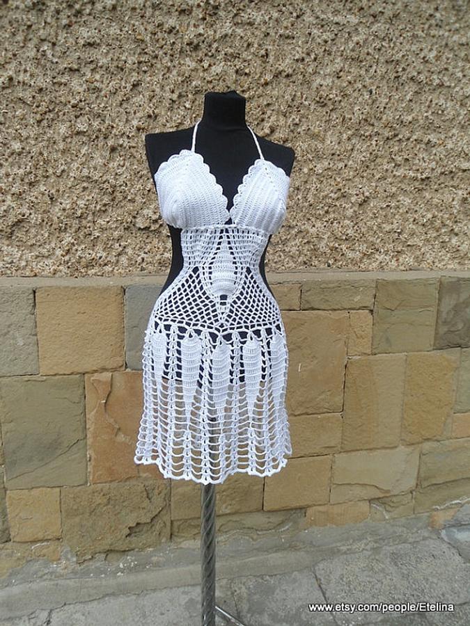 Crochet Cover up, Lace Beach Dress, Sexy Women Dress,Crochet Bikini Top, Summer Lace Tunic,