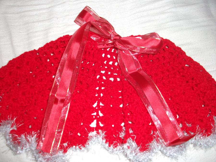 Red Crochet Cape