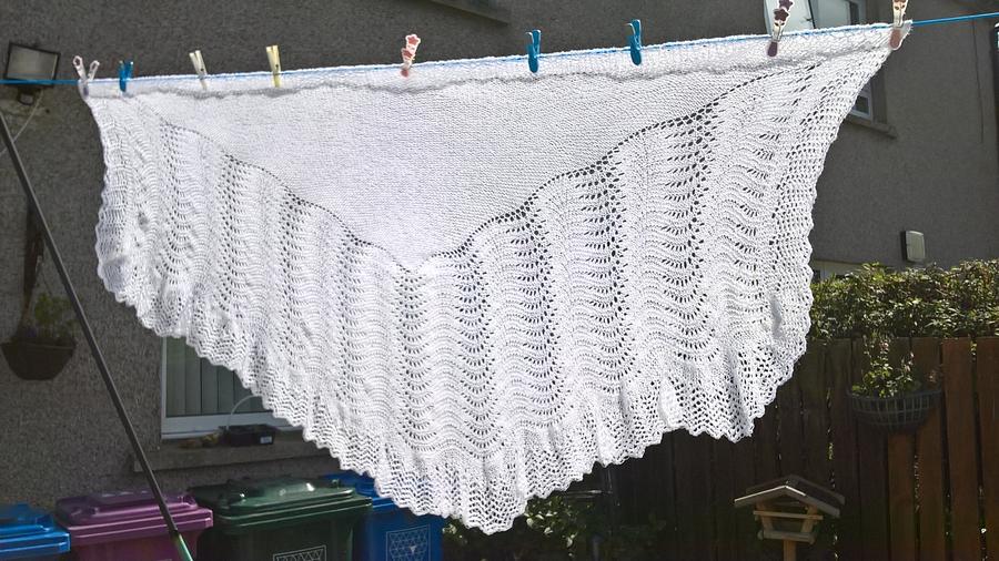 1ply shetland shawl