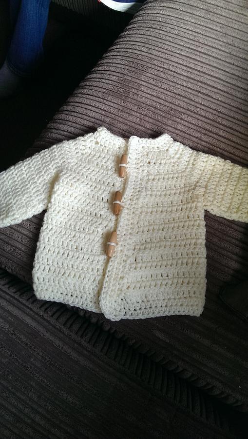 cream baby cardigan