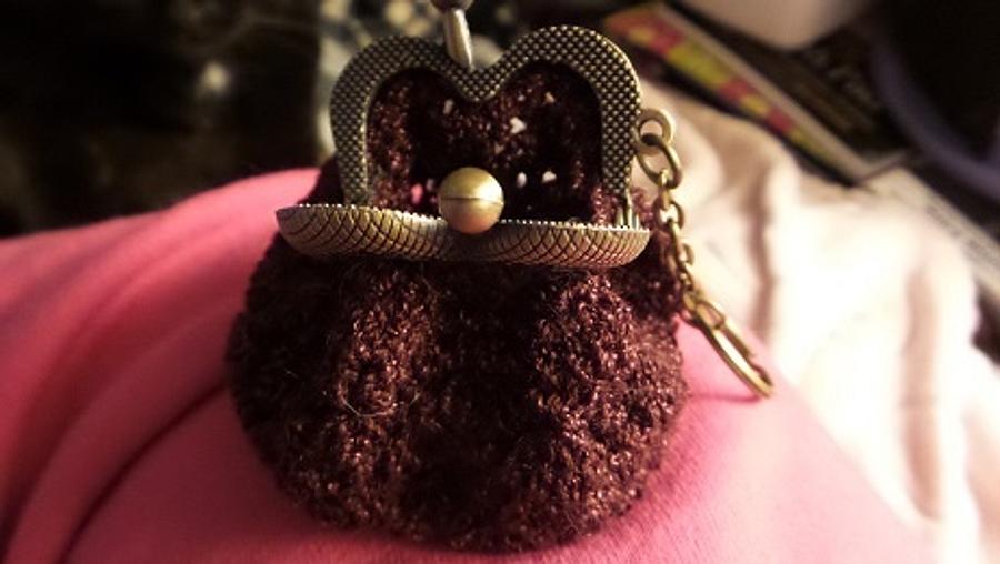 Burgundy coin purse