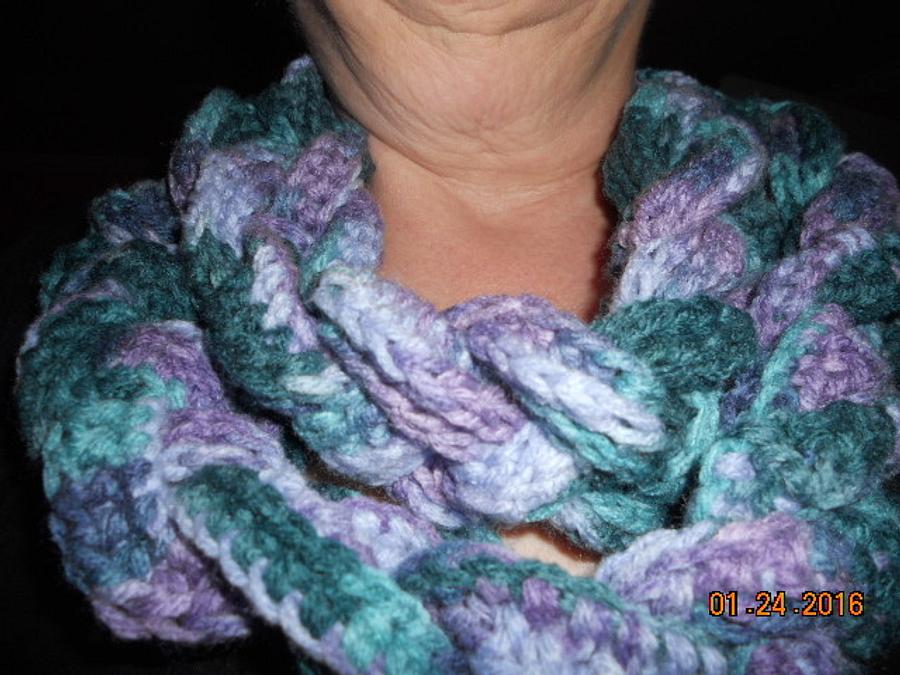 Double layered braided cowl