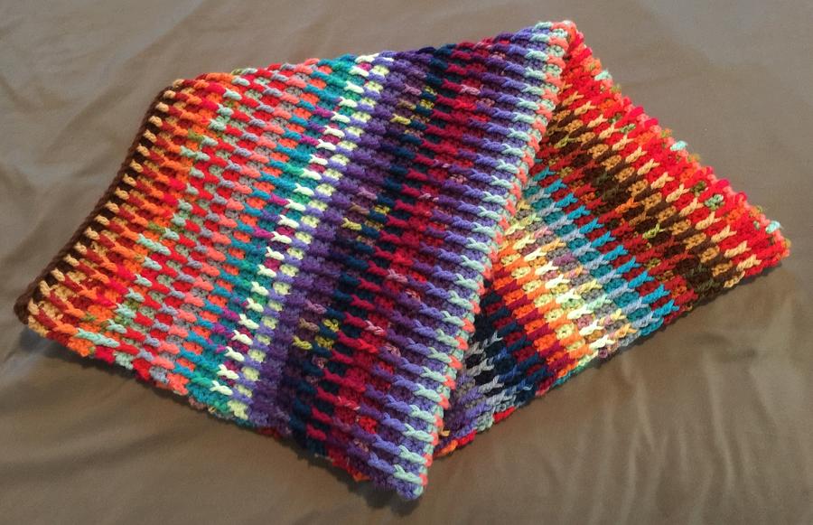 Scrap Yarn Baby Afghan