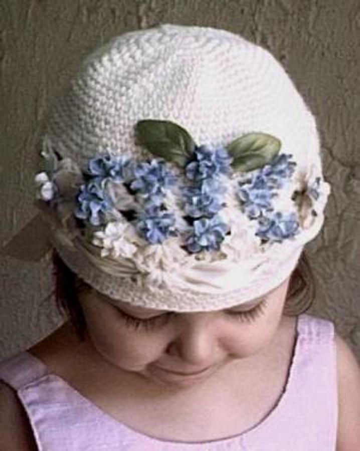 Blue Floral Hat