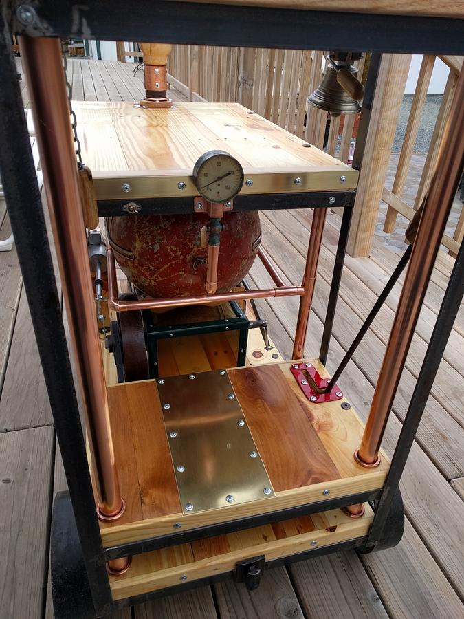 Steampunk Steam Engine Side Table