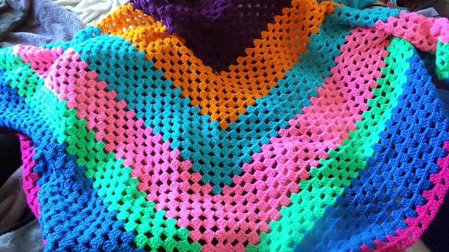 Multi colored shawl