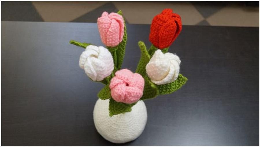 Eco-Friendly Crochet Tulips 