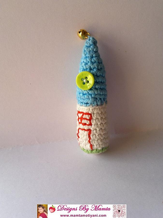 Pointy Fairy House - Blue White