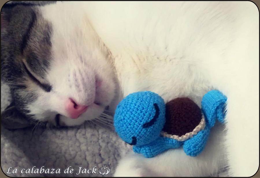 Sleepy Squirtle Amigurumi - Pokemon - La Calabaza de Jack