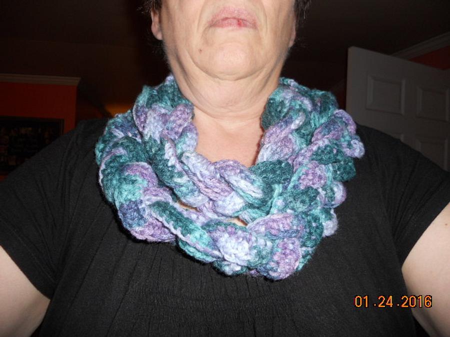 Double layered braided cowl