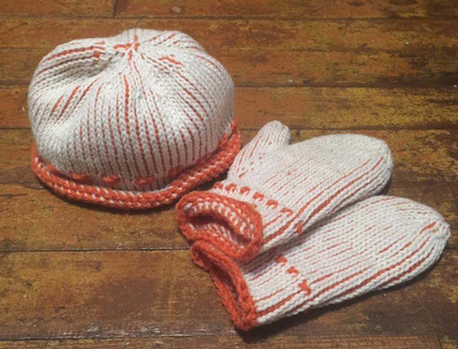Reversible Hat, Scarf, & Mitten Set in Tunisian Crochet