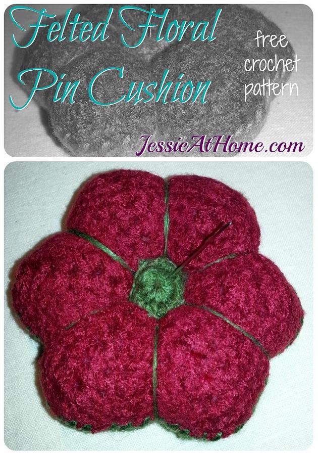 Felted Floral Pincushion