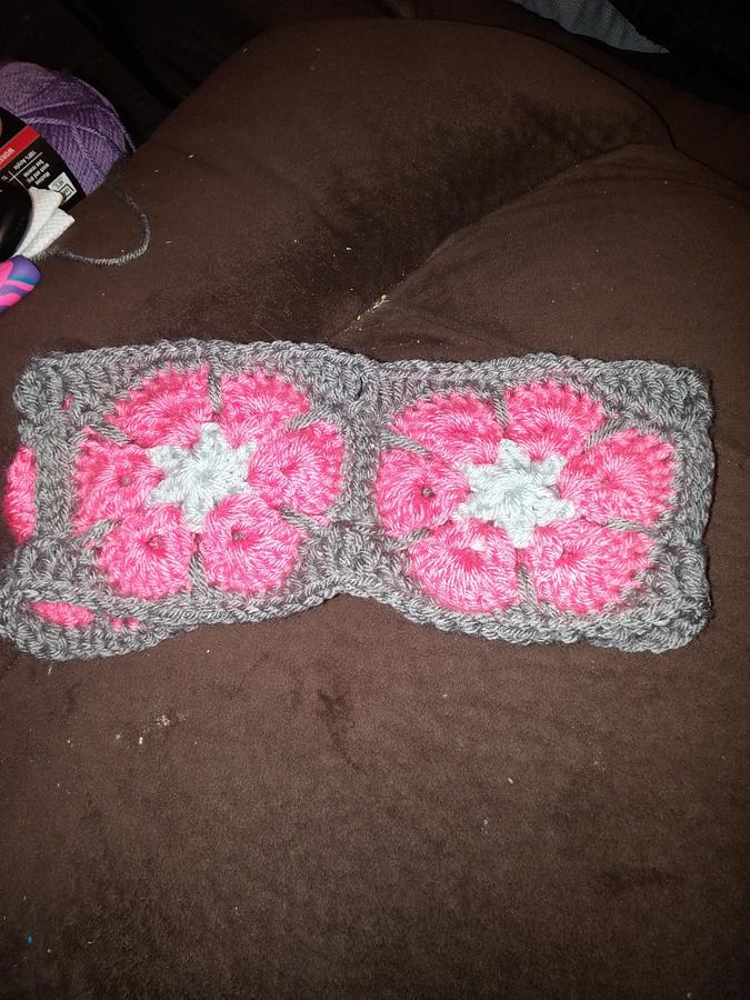 another scarf, hat, headband set