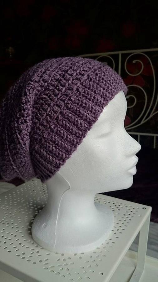 Purple slouchy hat