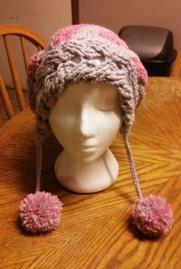 Crocheted Chevron Slouch Hat