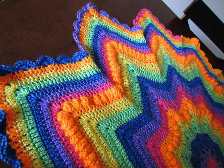 Rainbow Baby Blanket, 12 point star