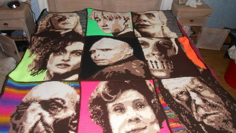 Harry Potter Blanket Sepia Backside