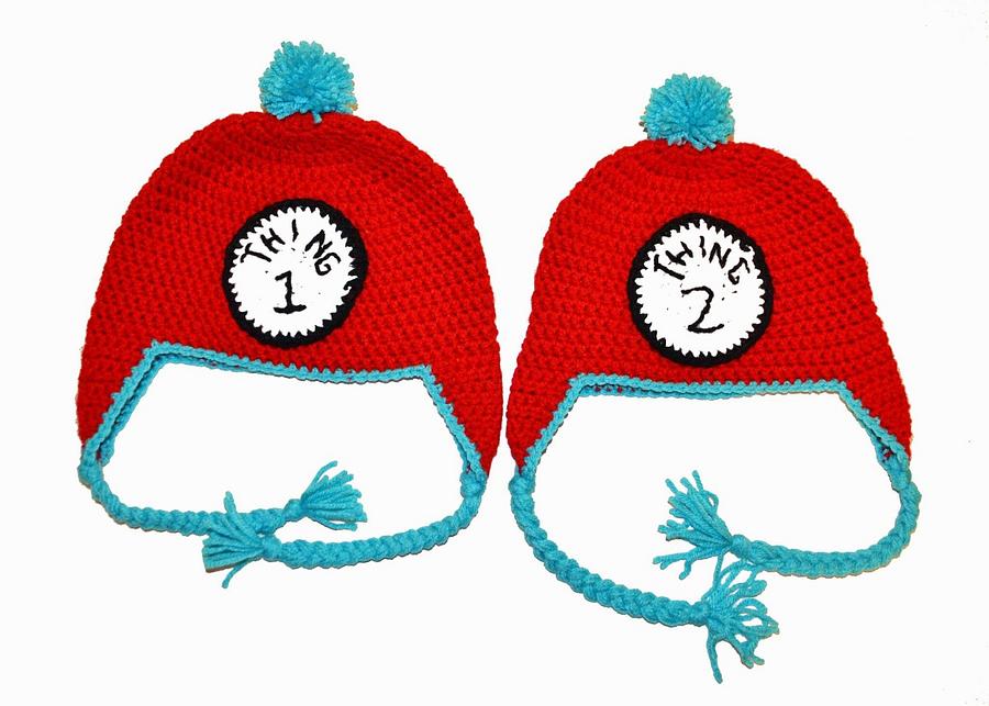 Thing 1 & Thing 2 Ear Flap Beanies