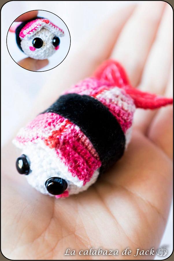 Prawn nigiri Amigurumi - La Calabaza de Jack