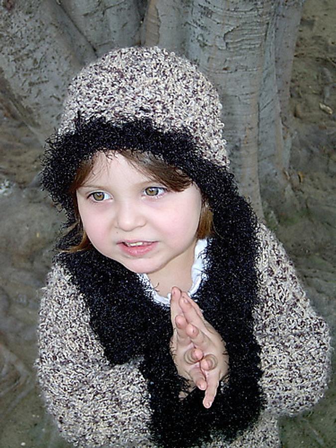 Little Leopard Tunisian Crochet Jacket and Crochet Hat