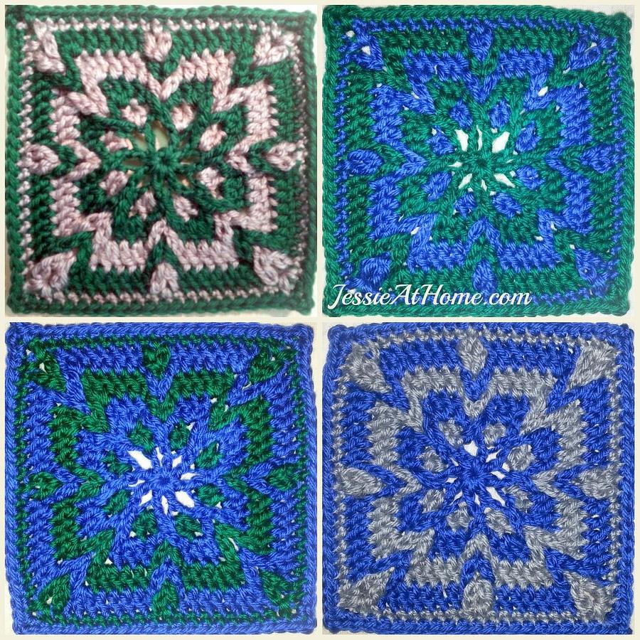 Jacob’s Square ~ 6″ afghan square