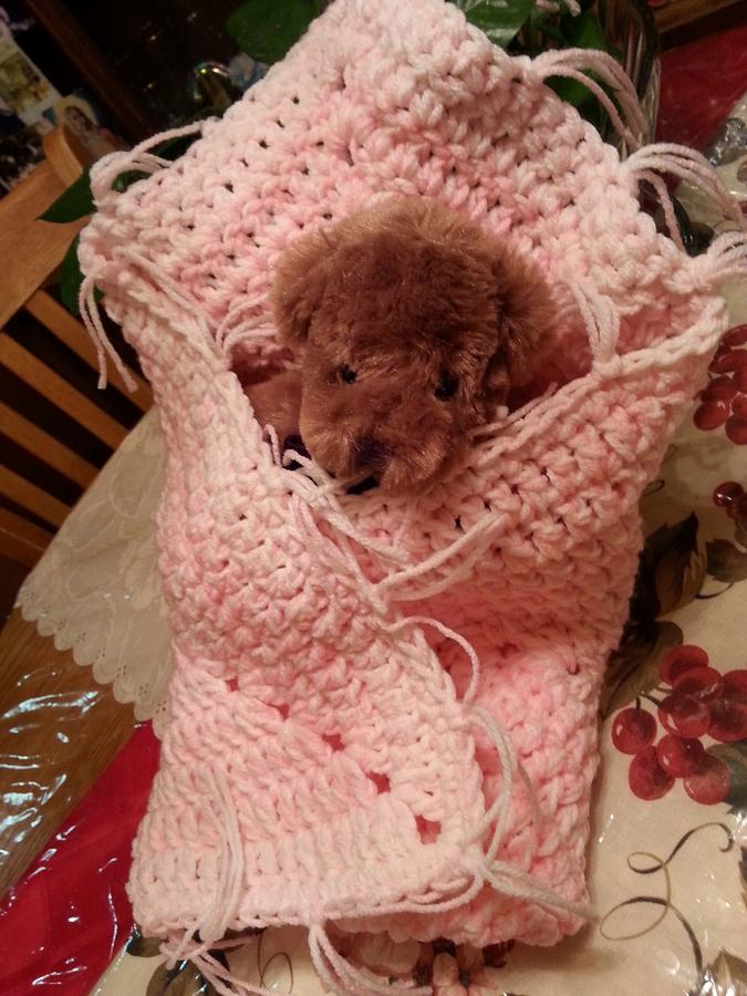 Soft pink & white Blankie