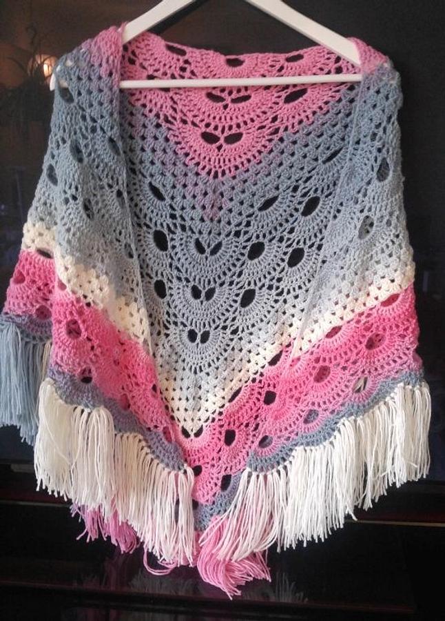 Virus Meets Granny Shawl