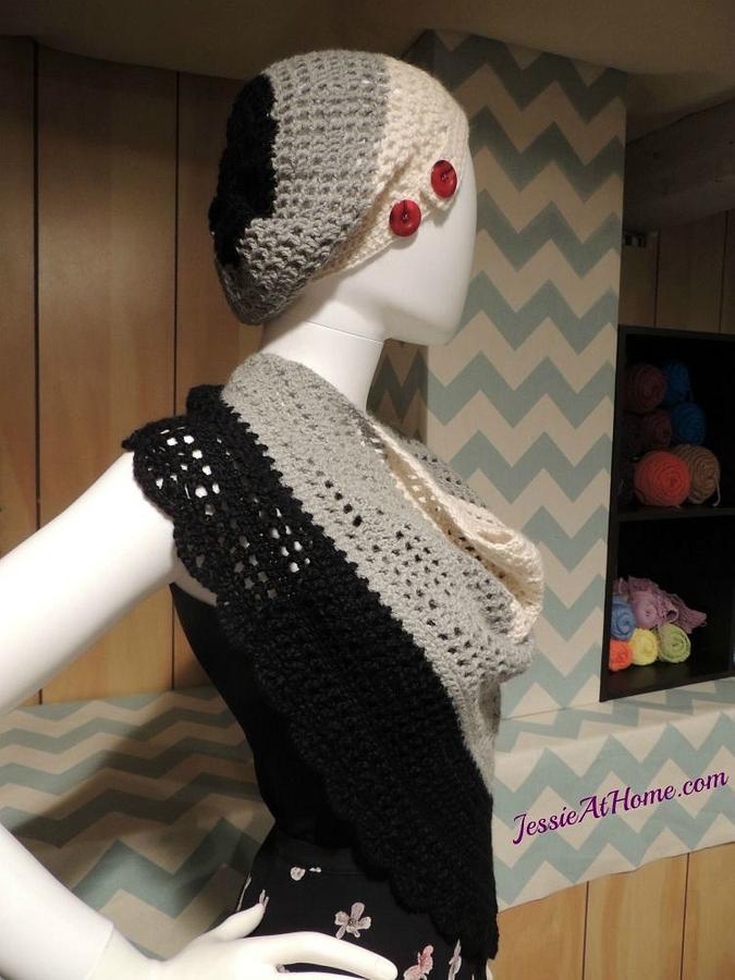 Cari Slouch Hat and Continuous Shawl