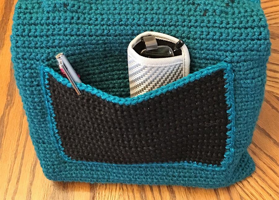 Teal Crocodile Stitch Ladies Bag