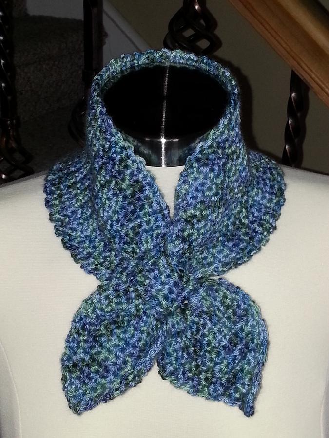 Lotus Leaf Scarf - Variegated Blues