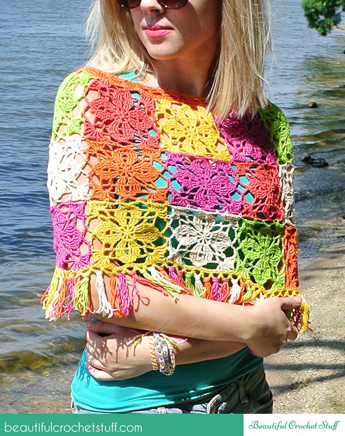 Crochet Summer Poncho Free Pattern