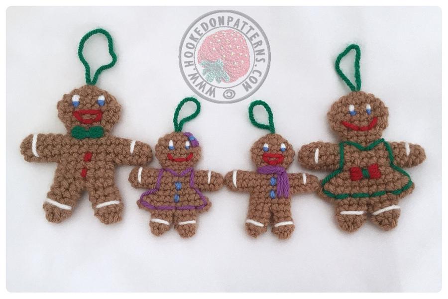 Gingerbread Family Christmas Tree Decorations 