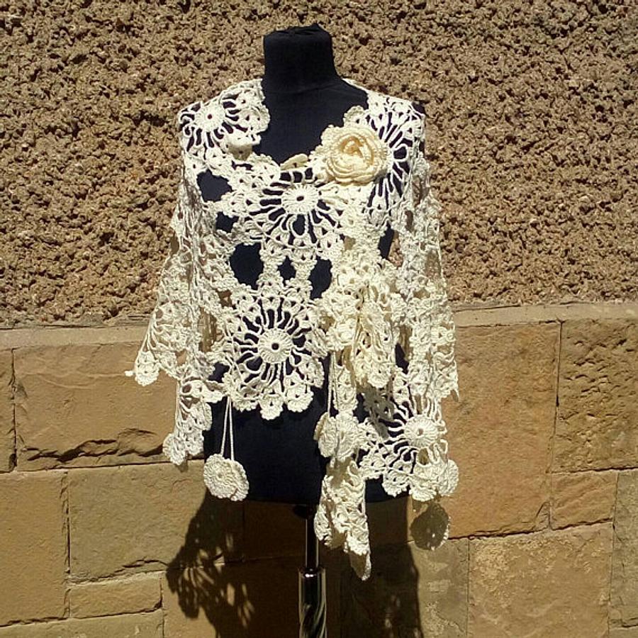 Wedding Shawl, Crochet Wedding Cape, Lace Champagne, Crochet Wedding, Wedding Cover Up, Wedding Wrap