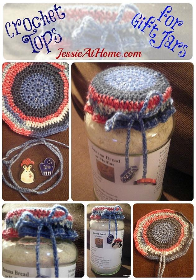 Crochet tops for jar gifts