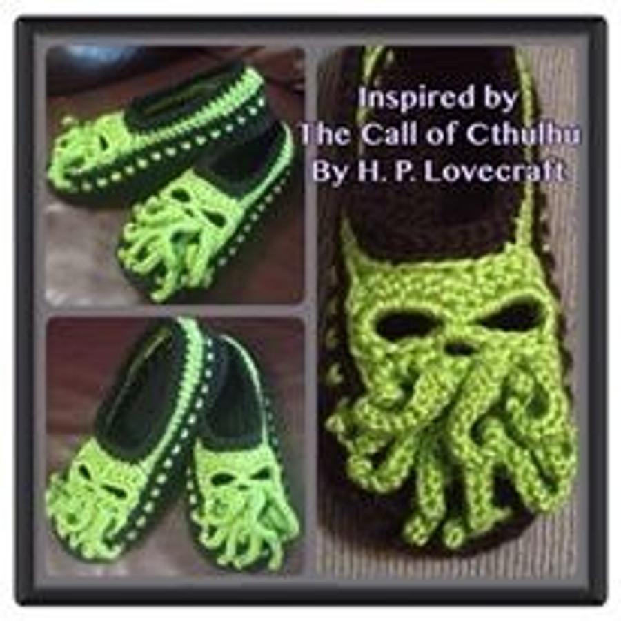 Custom Made Cthulhu Inspired Slippers