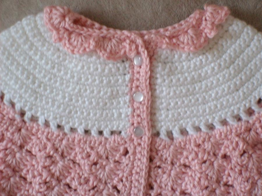 Newborn Pink and White Sweater and Hat