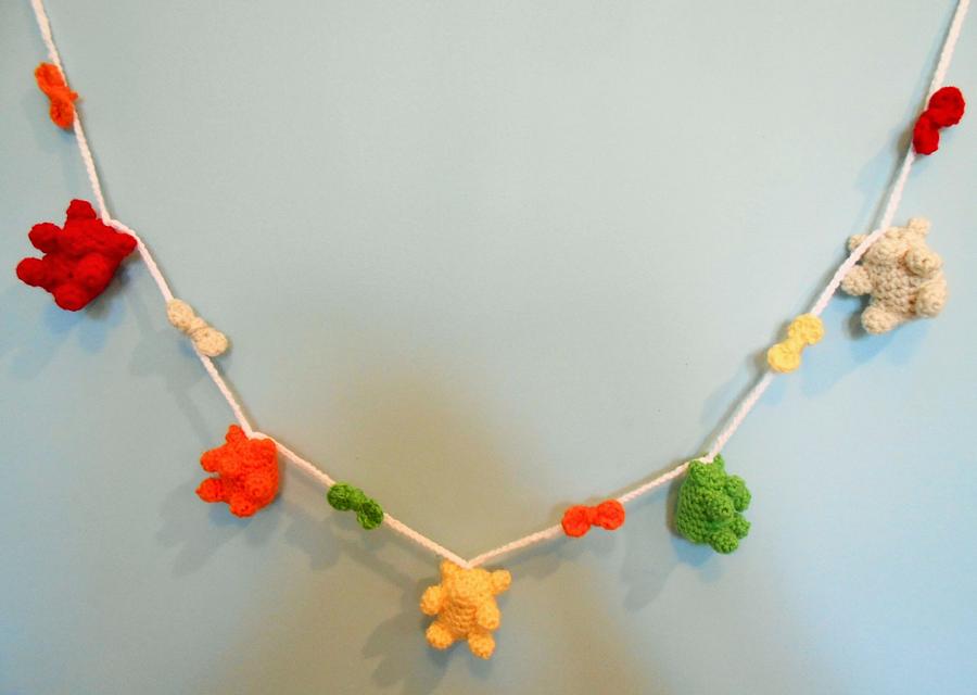 Kawaii Rainbow Gummy Bear Garland