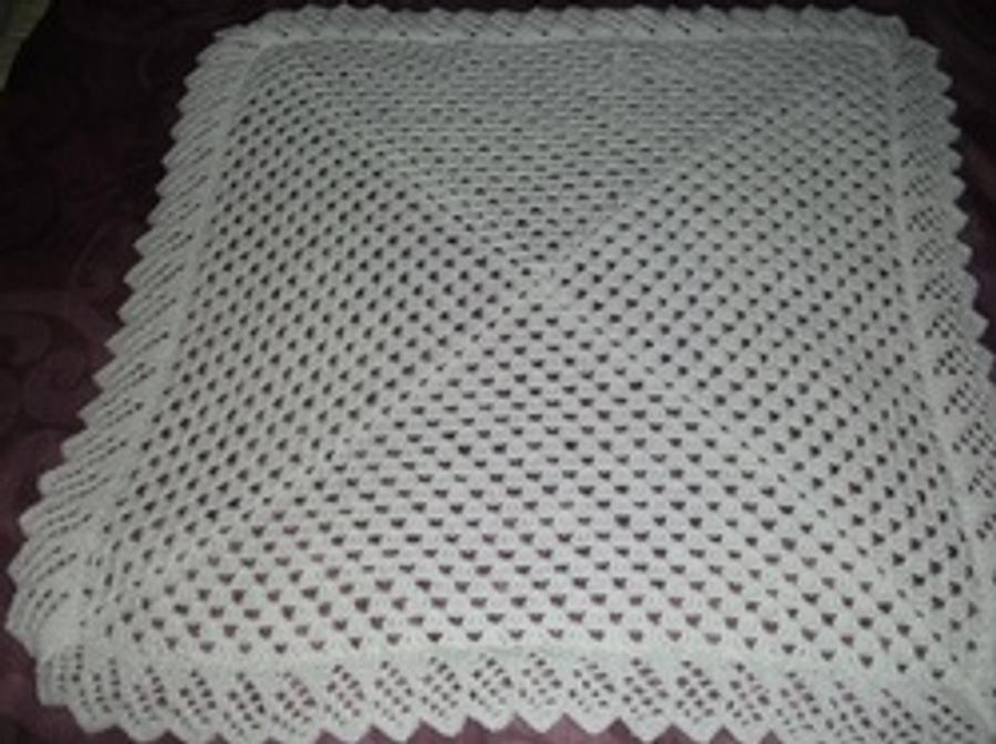 frills edge crochet blanket