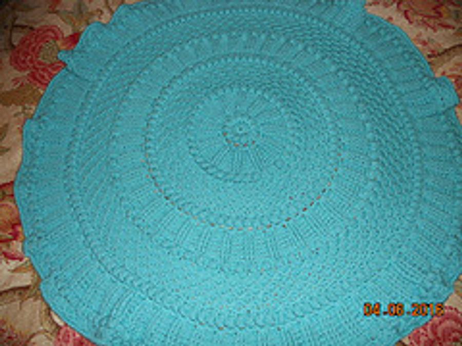 Lille Matelasse` Circular Baby Blanket