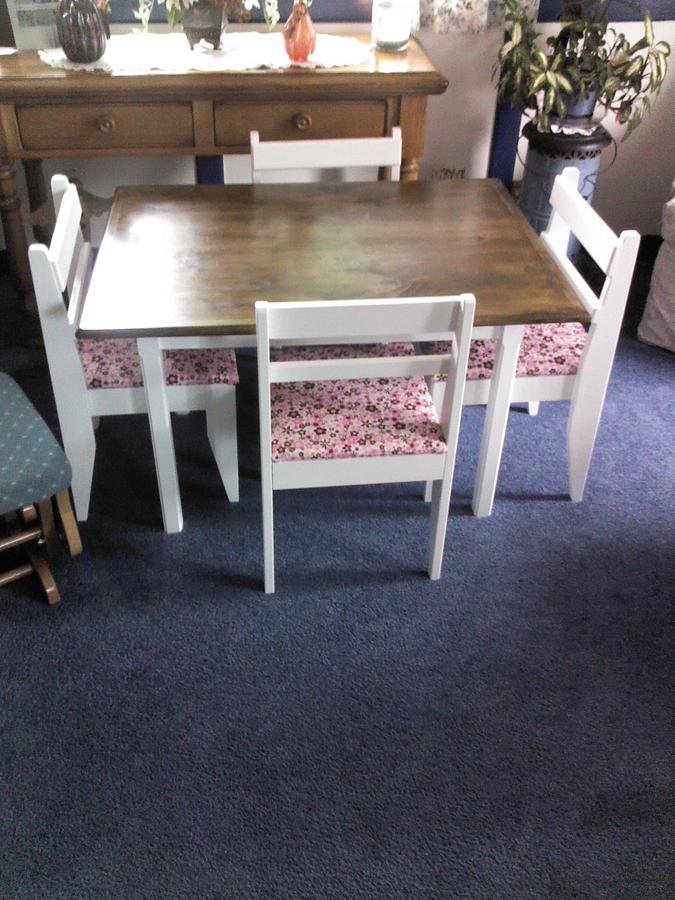 Child's table and chair set.