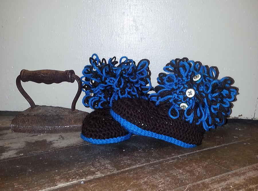 crocheted Loopy Slippers