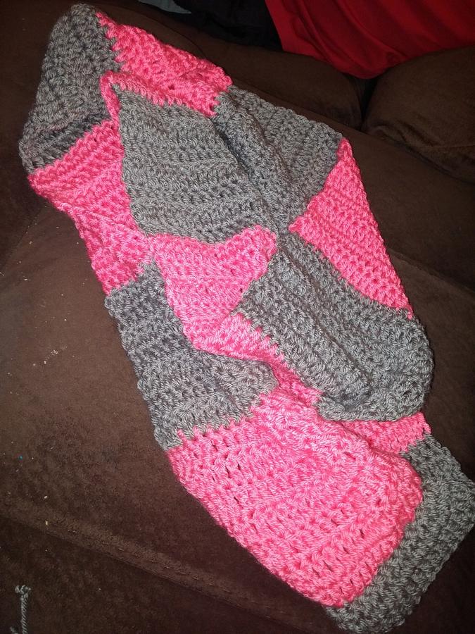 another scarf, hat, headband set