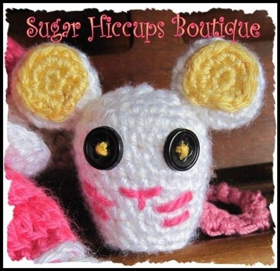 Crochet Crumbs Sugar Cookie and Pet Mouse Lalaloopsy Doll