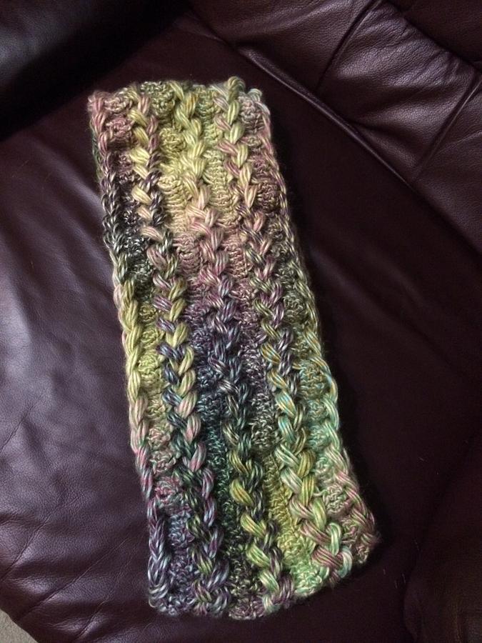 Watercolor Hairpin Lace Scarf