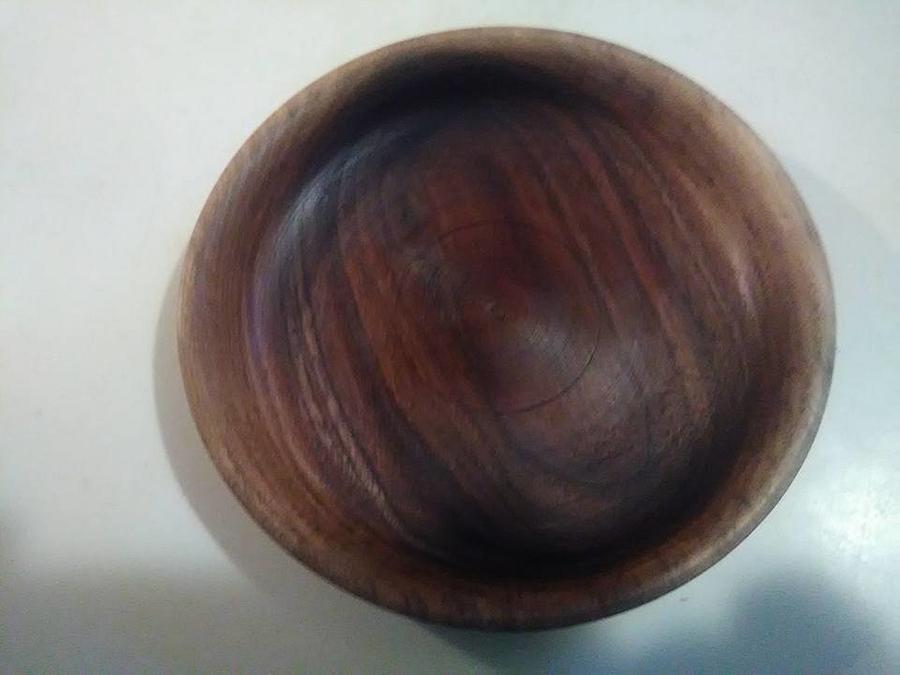 Walnut shallow bowl
