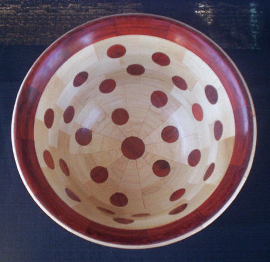 DOUBLE LAYERED BOWL WITH REVERSED DOTS & RIM