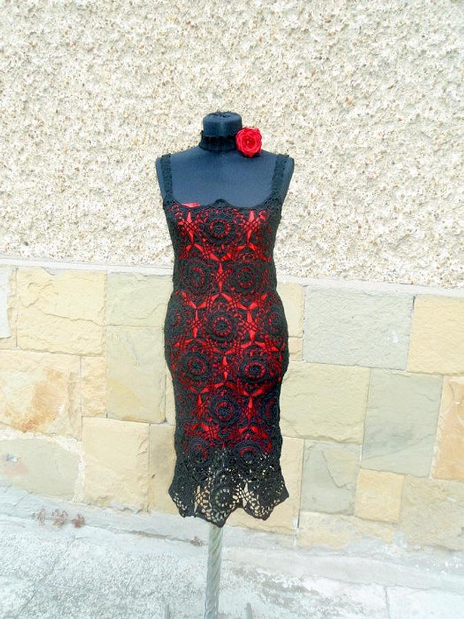 Crochet Black Dress, Black Lace Dress, Crochet Dress, Summer Dress , Crochet Resort Dress