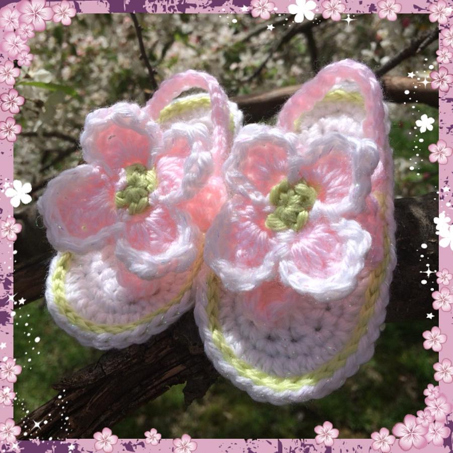 Baby Strap Flip Flops With Dogwoods