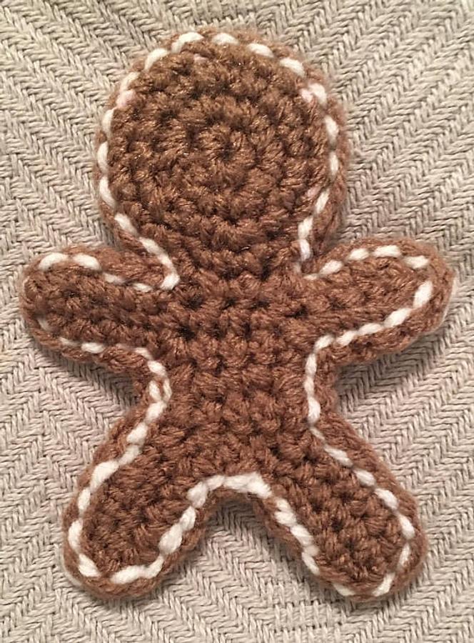 Crochet Gingerbread Cookie with Hot Chocolate